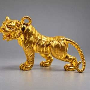 Tiger Amulet of Luang Phor Khron (Tok Raja) - Gold B.E.2569