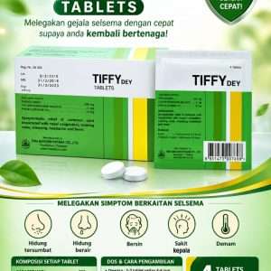 Thailand Halal Tiffy Dey 泰国天飞感冒药 ( 4 Tablets)