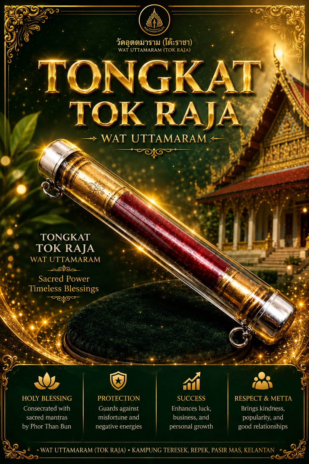 Tongkat Kayu Rengas Tok Raja Year 2002 with Casing