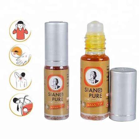 Siang Pure Oil-Ball Tip Relief Dizziness Herbal Peppermint Menthol Inhaler 3cc - Image 2